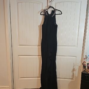 Ignite Evenings By Carol Lin Black Sleeveless Halter Bodycon Dress